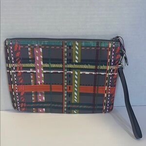 Stylish Vera Bradley Midtown City Plaid Wristlet Pouch